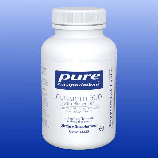 Curcumin 500 with Bioperine® 500 mg 120 Capsules-Inflammation-Pure Encapsulations-Castle Remedies