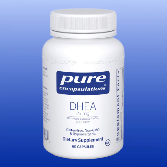 DHEA 25 mg 60 or 180 Capsules-Adrenal Support-Pure Encapsulations-60 Capsules-Castle Remedies