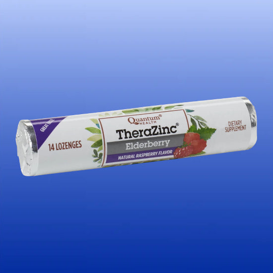 TheraZinc Elderberry Lozenges Roll 14 Count-Immune Support-Quantum-Castle Remedies
