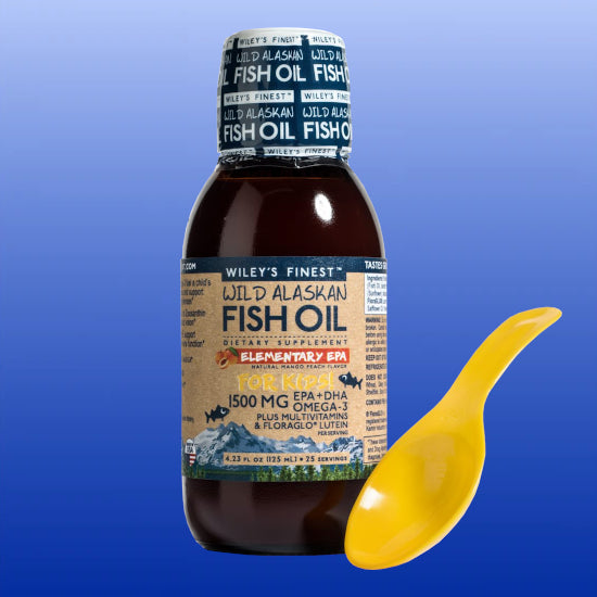 Elementary EPA Kids Liquid Fish Oil 4.23 Oz-Fish Oils/Essential Fatty Acids-Wiley's Finest-Castle Remedies