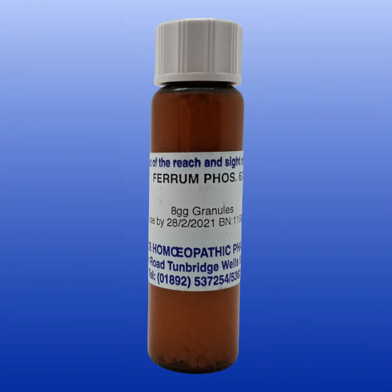 Ferrum Phos 6X Lactose Free Cell Salt 8 Grams-Cell Salts-Helios Homeopathy-Castle Remedies