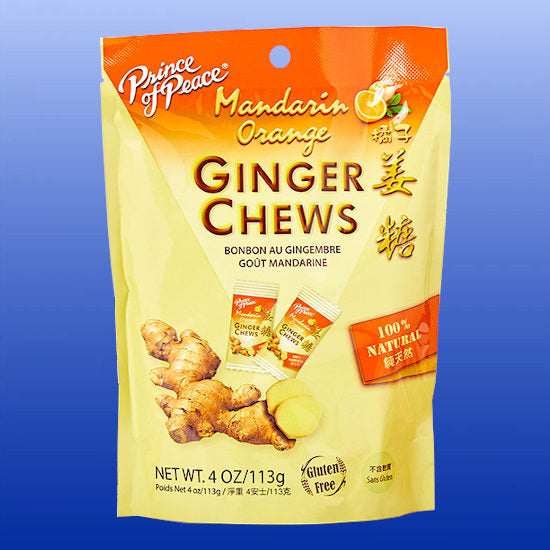 Ginger Chews Mandarin Orange 4 Oz-Gastrointestinal Support-Prince of Peace-Castle Remedies