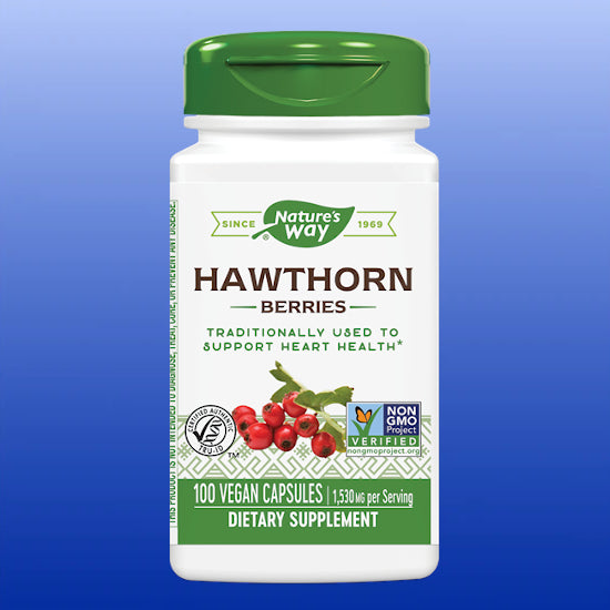 Hawthorn Berries 100 Vegan Capsules-Single Herbs-Nature's Way-Castle Remedies