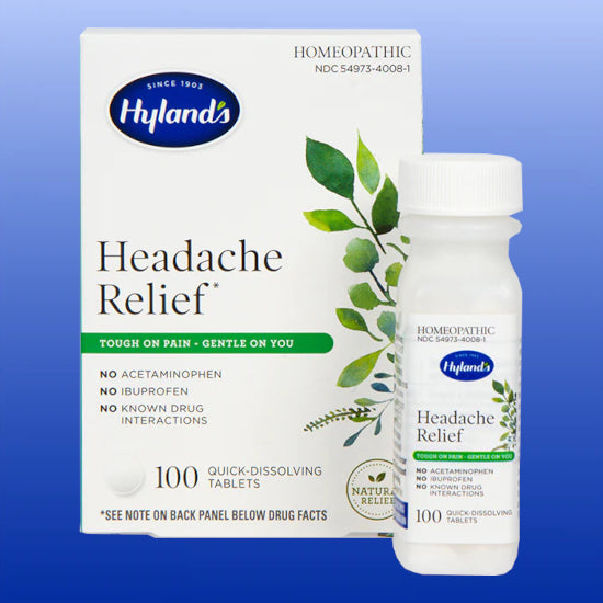 Headache Relief 100 Tablets-Headache & Migraine Support-Hylands-Castle Remedies