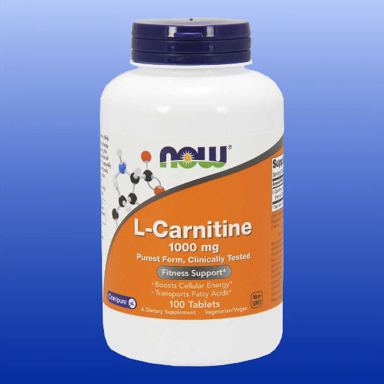 Now Brand L-Carnitine Amino Acid 1000 mg 100 Tablets - Castle Remedies