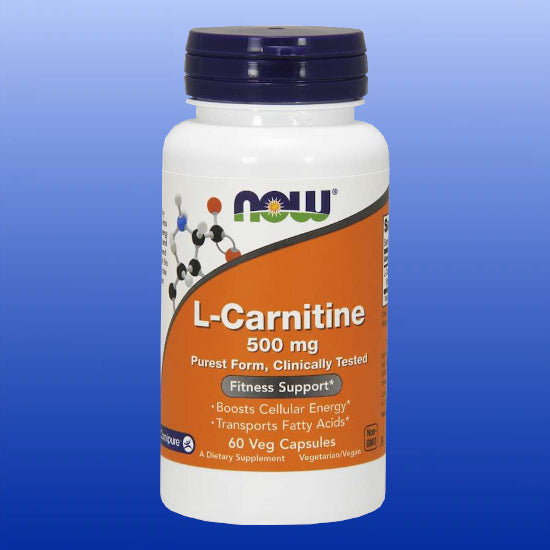 L-Carnitine 500 mg 60 Veg Capsules-Amino Acids-Now Products-Castle Remedies