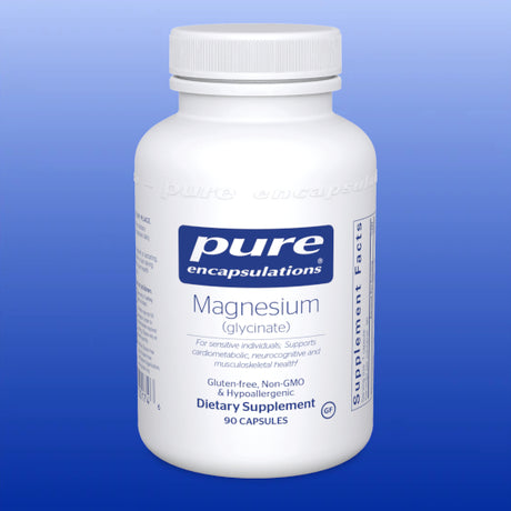 Magnesium Glycinate 120 mg 90 Capsules-Vitamins and Minerals-Pure Encapsulations-Castle Remedies