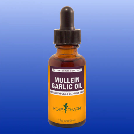 Mullein Garlic Oil 1 Oz-Topical Pain Relief-Herb Pharm-Castle Remedies