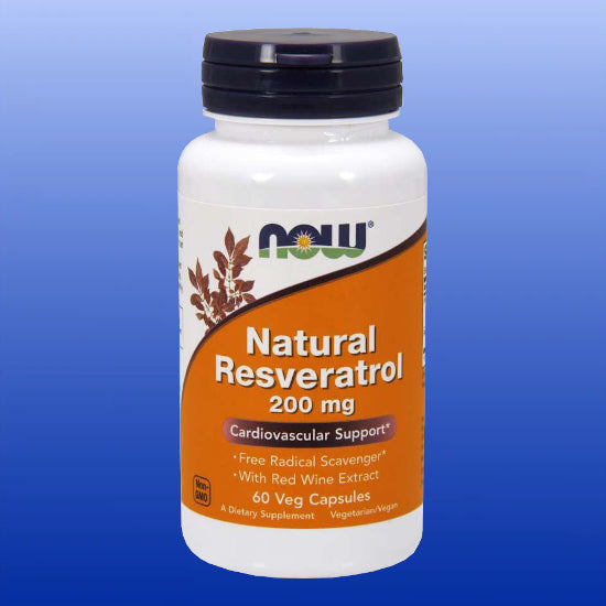 Natural Resveratrol 60 Veg Capsules-Antioxidants-Now Products-Castle Remedies