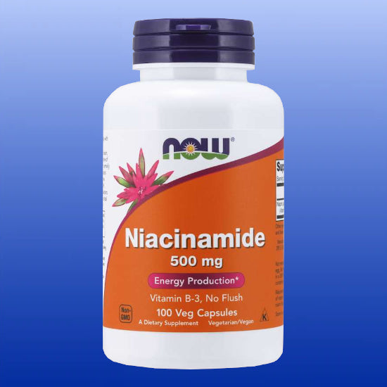 Niacinamide (B-3) 100 Veg Capsules-Vitamins and Minerals-Now Products-Castle Remedies