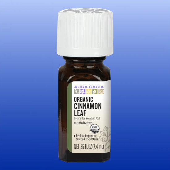 Cinnamon Leaf Organic Essential Oil 0.25 Oz-Essential Oil-Aura Cacia-Castle Remedies