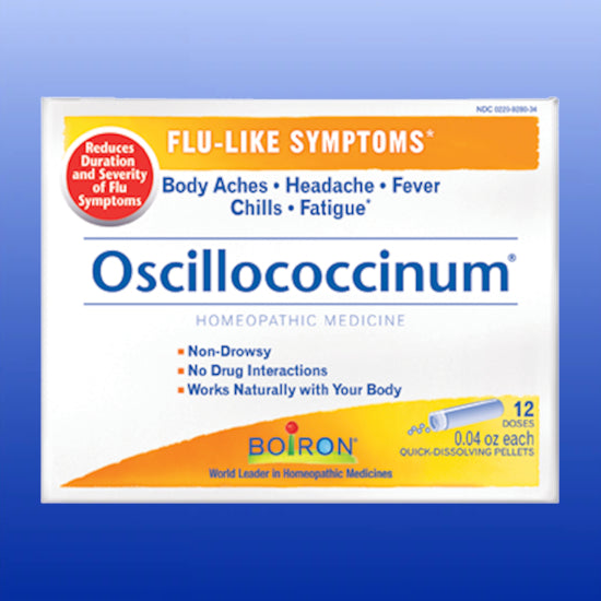 Oscillococcinum 6, 12, or 30 Doses-Cold and Flu Relief-Boiron-6 Doses-Castle Remedies