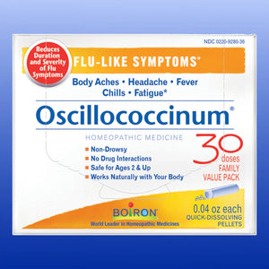 Oscillococcinum 6, 12, or 30 Doses-Cold and Flu Relief-Boiron-30 Doses-Castle Remedies