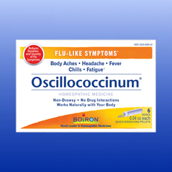 Oscillococcinum 6, 12, or 30 Doses-Cold and Flu Relief-Boiron-6 Doses-Castle Remedies
