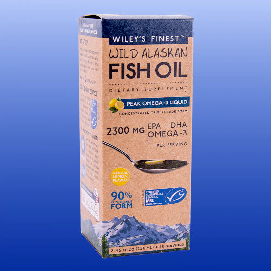 Peak Omega-3 Liquid 4.23 Oz-Fish Oils/Essential Fatty Acids-Wiley's Finest-Castle Remedies