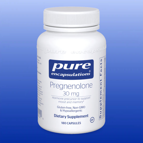 Pregnenolone 30 mg 60 or 180 Capsules-Hormonal Support-Pure Encapsulations-180 Capsules-Castle Remedies