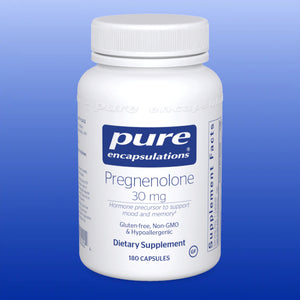 Pregnenolone 30 mg 60 or 180 Capsules-Hormonal Support-Pure Encapsulations-180 Capsules-Castle Remedies