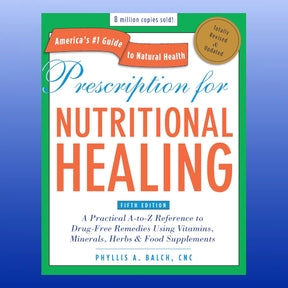 Cover of Prescription for Nutritional Healing book by Phyllis A. Balch with nutrition and healing text on white background