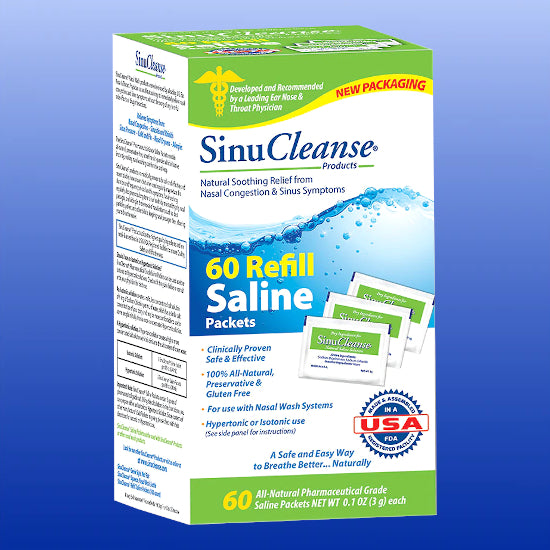 Saline 60 Refill Packets-Sinus Health-SinuCleanse Products-Castle Remedies