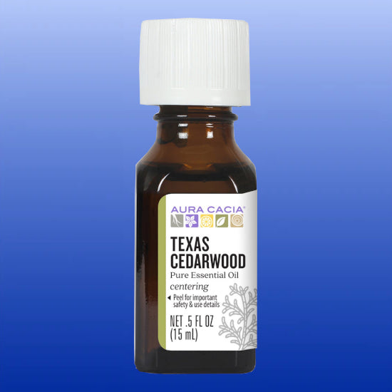 Texas Cedarwood Essential Oil 0.5 Oz-Essential Oil-Aura Cacia-Castle Remedies
