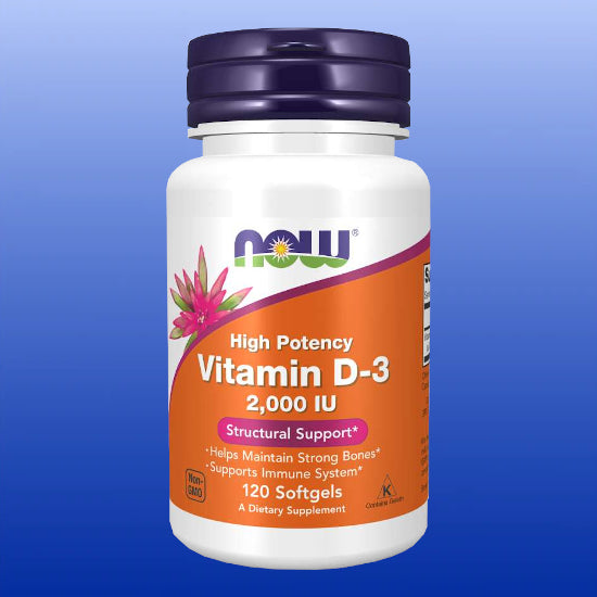Vitamin D3 2000 IU 120 Softgels-Vitamins and Minerals-Now Products-Castle Remedies
