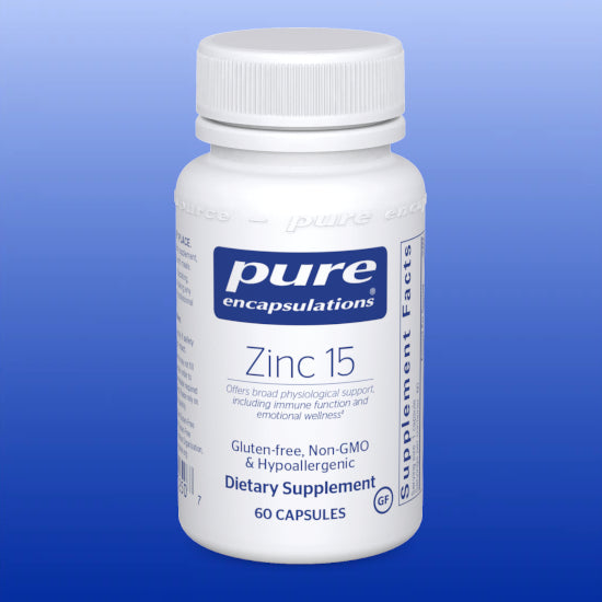 Zinc 15 60 Capsules-Vitamins and Minerals-Pure Encapsulations-Castle Remedies