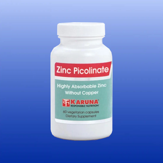 Zinc Picolinate 25mg 60 Vegetable Capsules-Vitamins and Minerals-Karuna-Castle Remedies